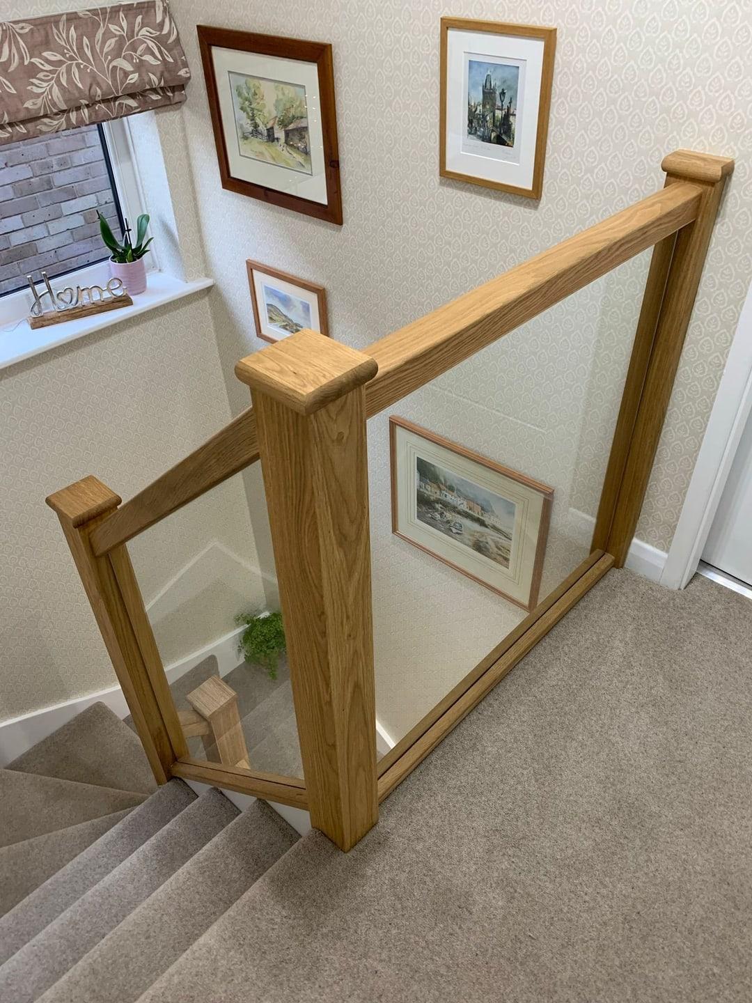 oak glass staircase cupboard project photograph 3.