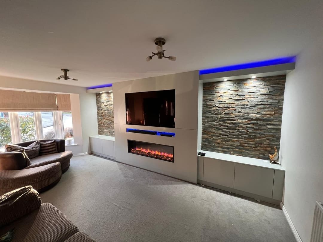 high gloss media wall project photograph 1.