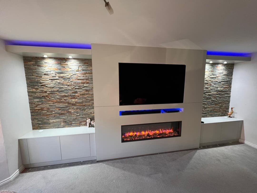 high gloss media wall project photograph 2.