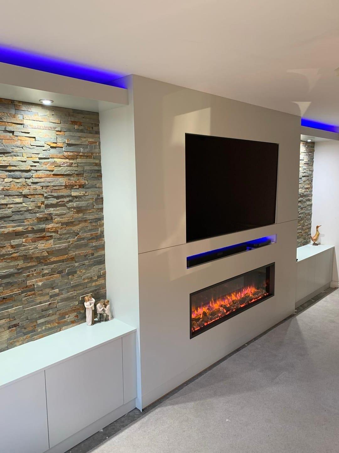 high gloss media wall project photograph 5.
